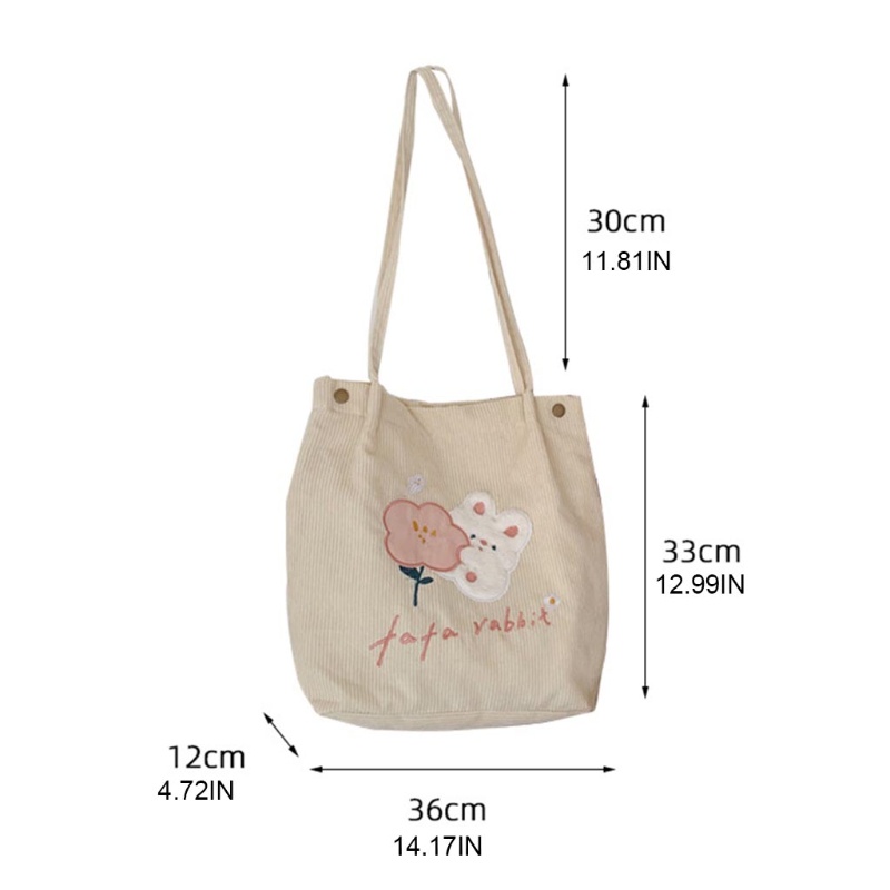 Túi Xách Đeo Vai Vải Nhung Kẻ Cỡ Lớn Phong Cách Cổ Điển