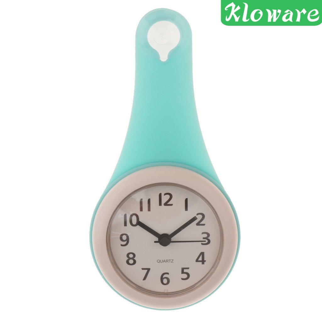 Đồng Hồ Treo Tường Màu Đen Chống Thấm Nước Không Cần Khoan Lỗ Dành Cho Phòng Tắm