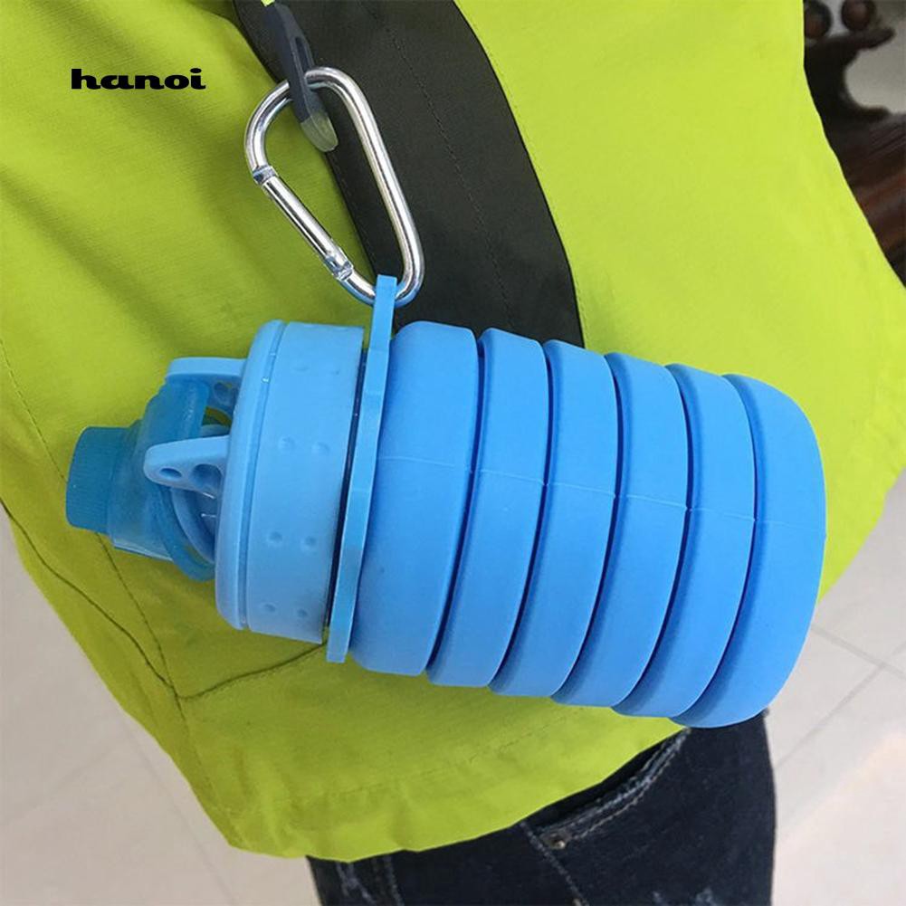 Bình đựng nước chống tràn bằng silicon gấp gọn tiện lợi , dung tích 500ml