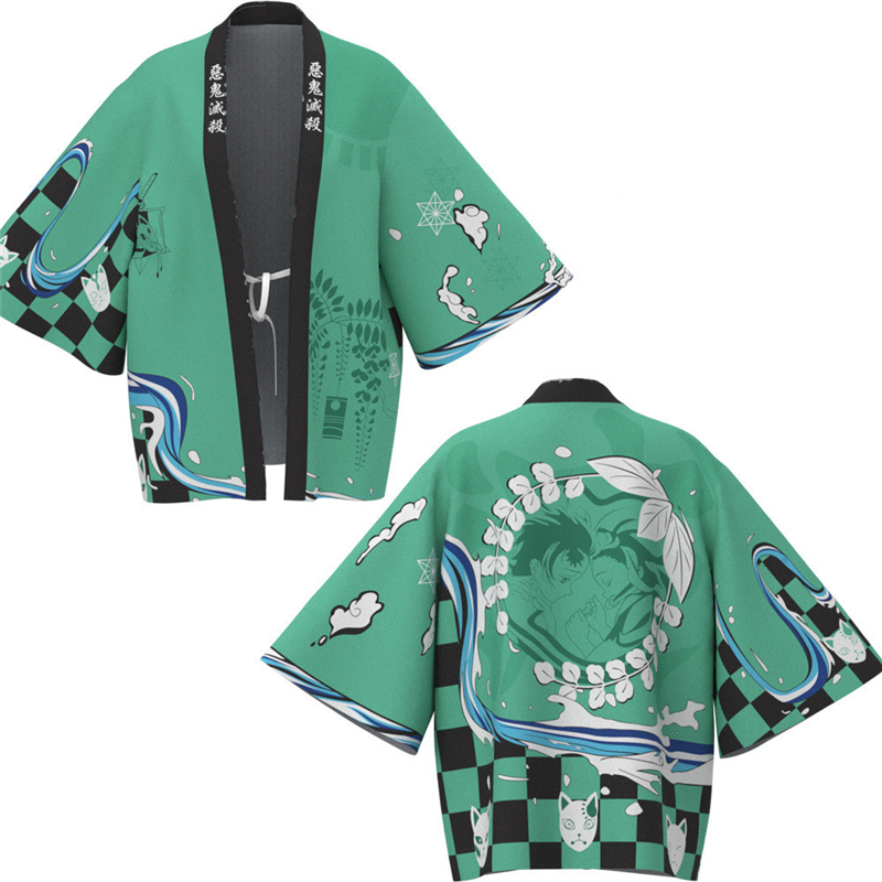 Áo haori kimono phong cách Demon Slayer cho người lớn và trẻ em