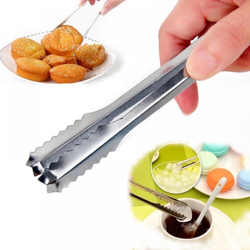 1 Kẹp Gắp Thức Ăn Bằng Thép Không Gỉ Tiện Lợi
