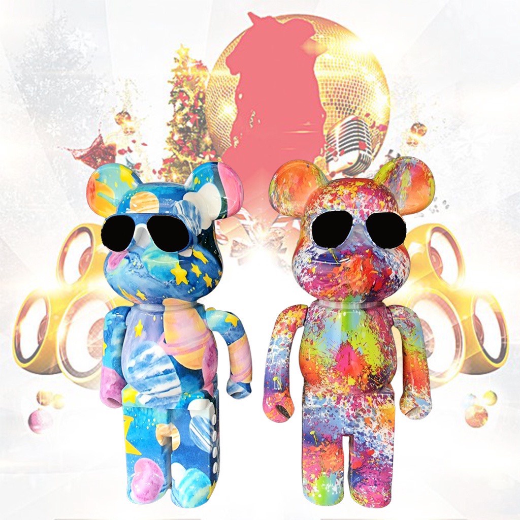 Loa bluetooth bearbrick B5+, loa không dây mini hình gấu nghe nhạc decor trang trí để bàn sang trọng
