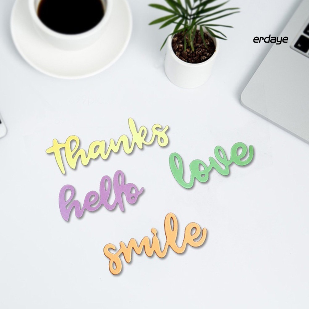Set 4 Khuôn Cắt Tạo Hình Chữ Cái Tiếng Anh Trang Trí Bánh