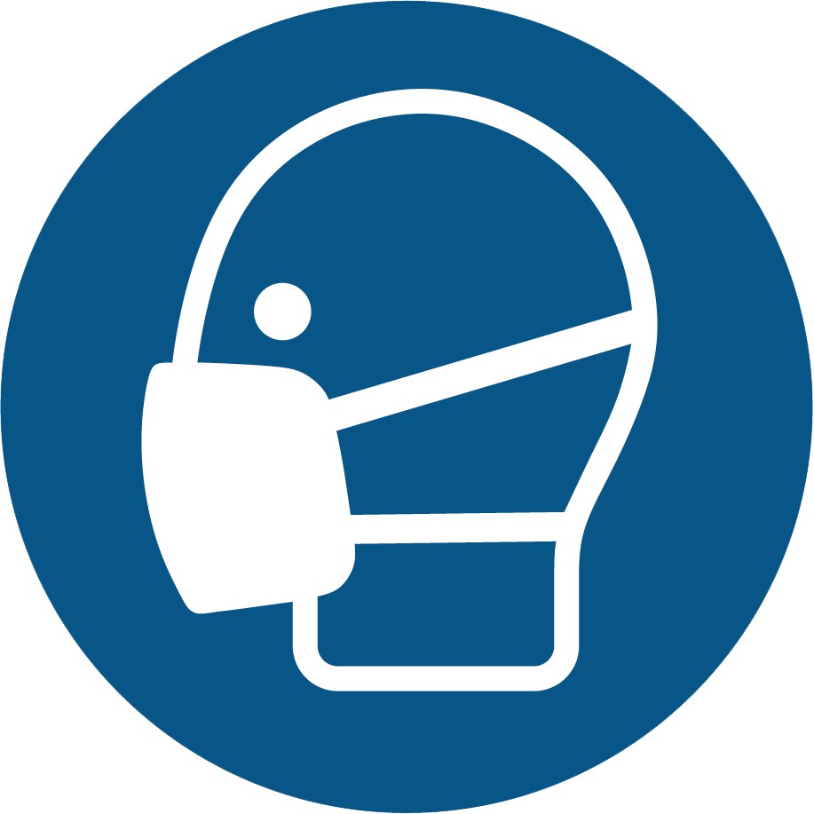 Hình dán decal cảnh báo ĐEO KHẨU TRANG