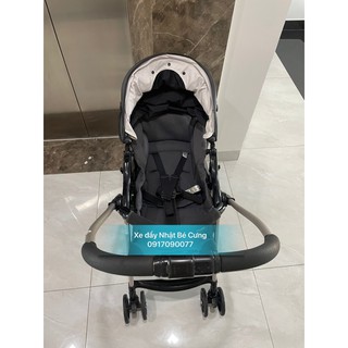xe đẩy combi mechacal first white lable đen phối mái