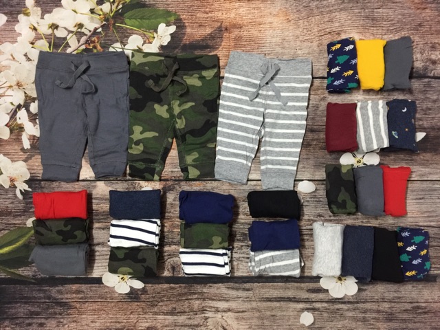Set 3c quần Old Navy xuất dư Cambodia 0-12m (mẫu ngẫu nhiên theo set)