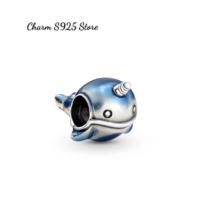 hạt charm pan cá xanh disney bạc s925 cao cấp