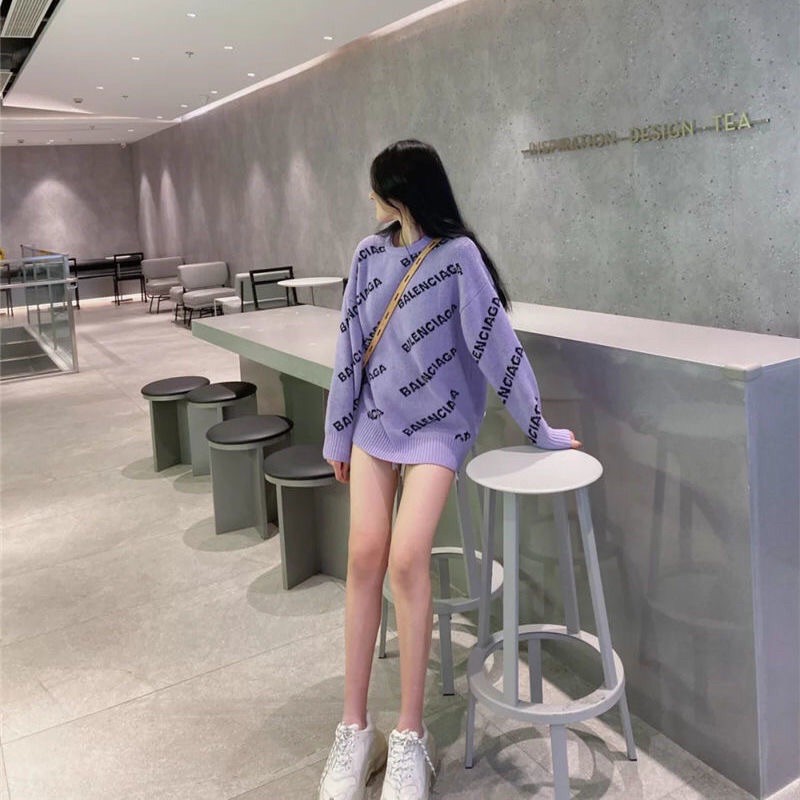 Áo len dáng giấu quần Ba.len.ga