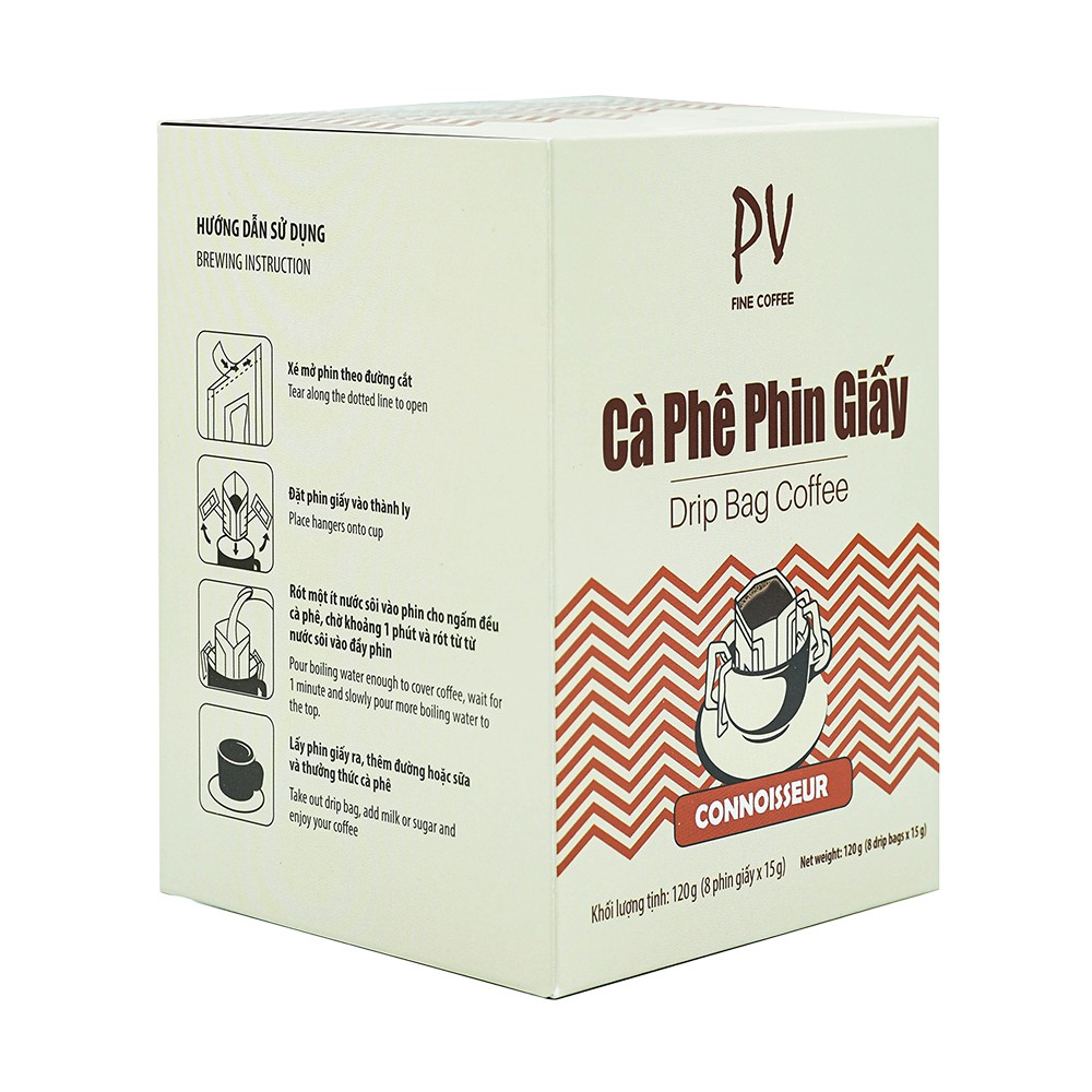 Cà Phê Phin Giấy - PV Fine Coffee Connoisseur - 8 Phin/ Hộp - Phương Vy Coffee