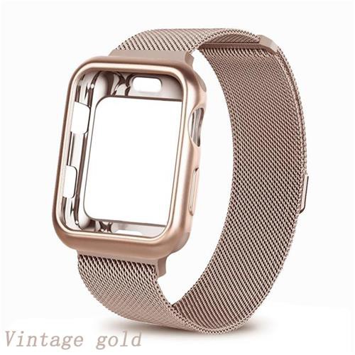 Milanese loop band+case For Apple Watch 38mm 42mm 40mm 44mm series 4 5 bracelet  Stainless Steel strap for iwatch 3 2 1