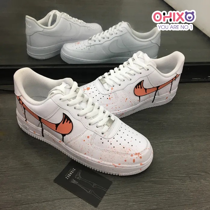 Giày Custom AF1 Thể Thao Nữ Sneaker Hàn Quốc Chất Đẹp Đế Bằng OHIXO AFC17