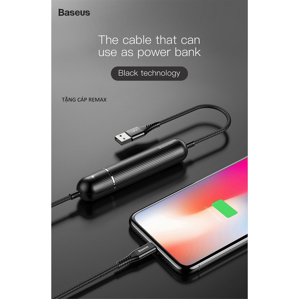 Cáp sạc kiêm pin sạc dự phòng 2500 mAh cho Iphne 5/6/7/X/XS/XR & Xs Max