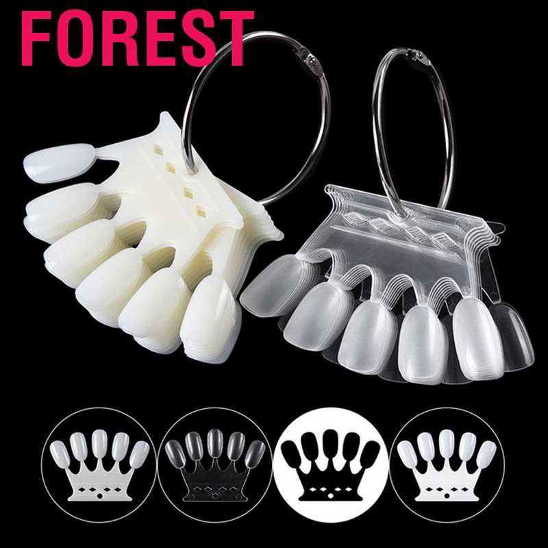 Forest  Nail Art Practice Tips 50pcs Manicure Polish Gel Color Display Showing Tool