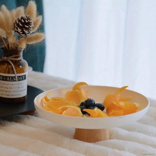 Khay Gỗ Tròn Đựng Trái Cây / Rau Củ Tiện Dụng Cho Gia Đình