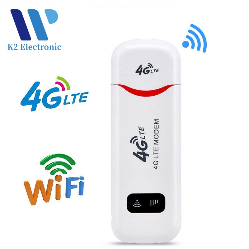 Bộ định tuyến router không dây 4G WiFi USB 100Mbps LTE EM có thẻ sim K2VN