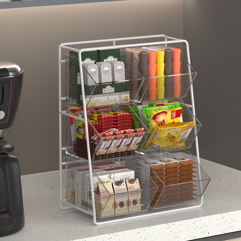 Hộp Đựng Trà / Cà Phê / Trà Sữa Để Bàn Bằng Nhựa Tiện Dụng Cho Văn Phòng