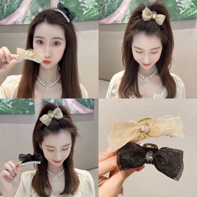 Kẹp Tóc Hình Nơ Phong Cách Hàn Quốc Tinh Tế Thời Trang Cho Nữ