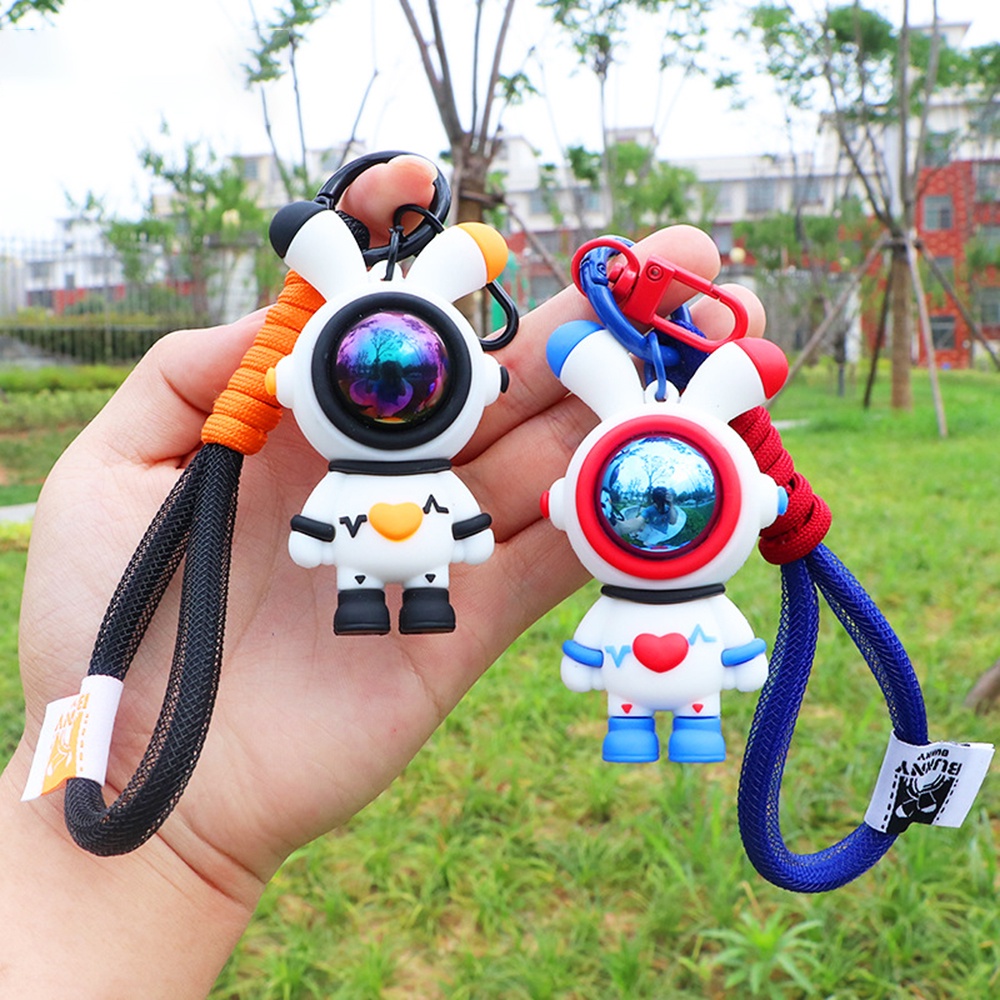 Móc Chìa Khóa Hình Thỏ Hoạt Hình Bằng Resin Dễ Thương