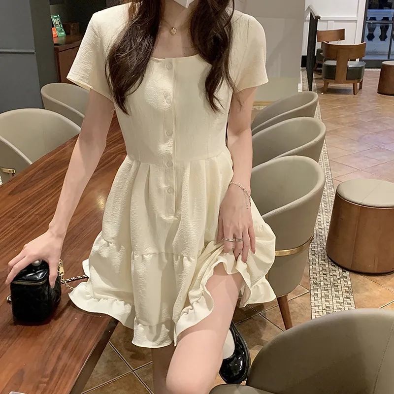 Đầm COZOKC tay ngắn dáng ôm hợp thời trang