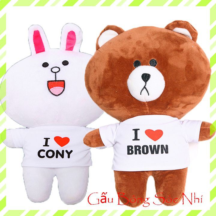 Gấu Bông Brown Thỏ Cony  FREESHIP  Gấu Bông Sóc Nhí - Combo gấu bông Brown và thỏ Cony