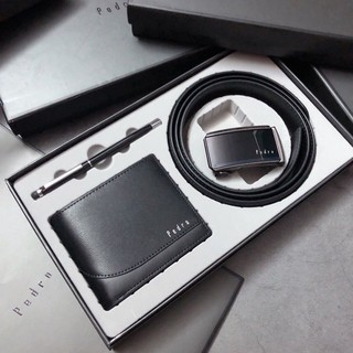 Set ví dây nịt Pedro XUẤT XỊN full box và túi giấy hãng ( Có Hộp)