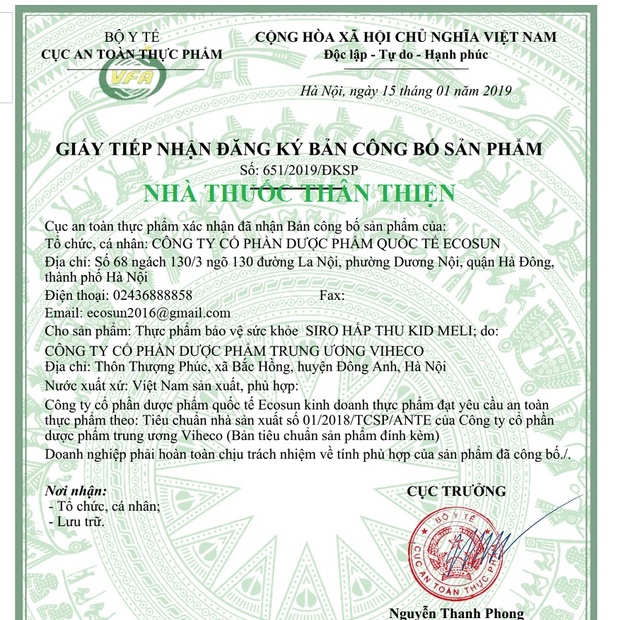 Siro Hấp Thu Kid Meli - Hỗ trợ tăng cường tiêu hóa, giúp trẻ ăn ngon miệng (20 ống)