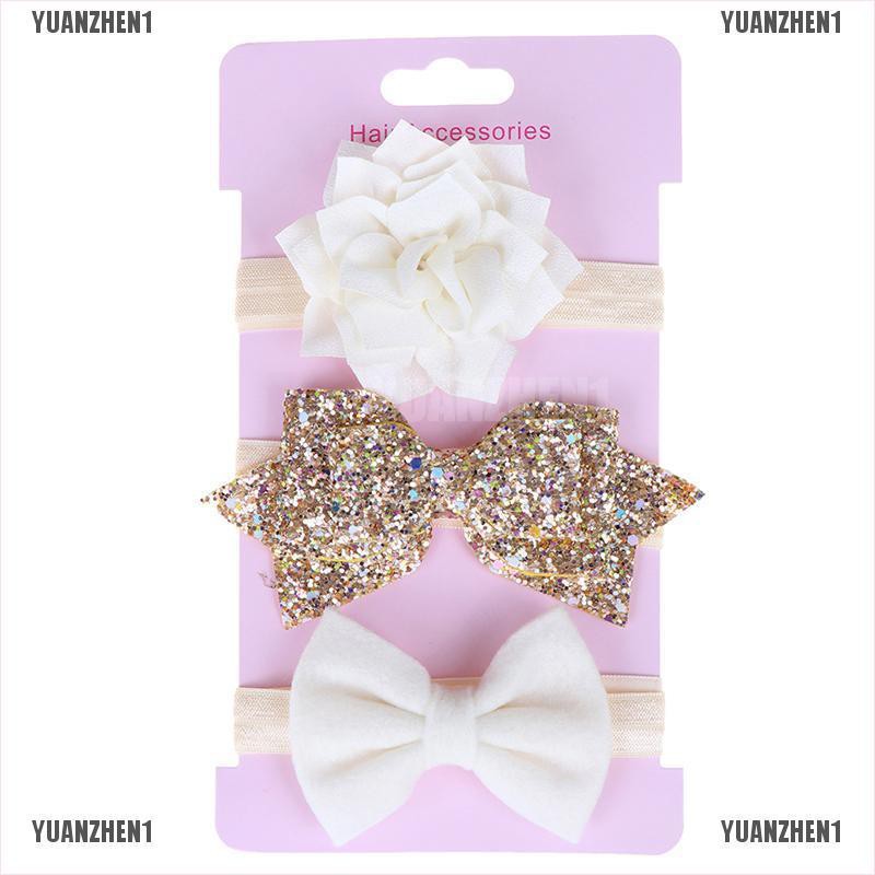 [YUANZHEN1] Set 3 Băng Đô Hoa Cho Bé Gái Sơ Sinh