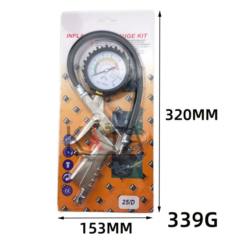 Đồng hồ cơ bơm lốp PJCASOO đo áp suất xe máy, xe ô tô tối đa 16 bar BL02
