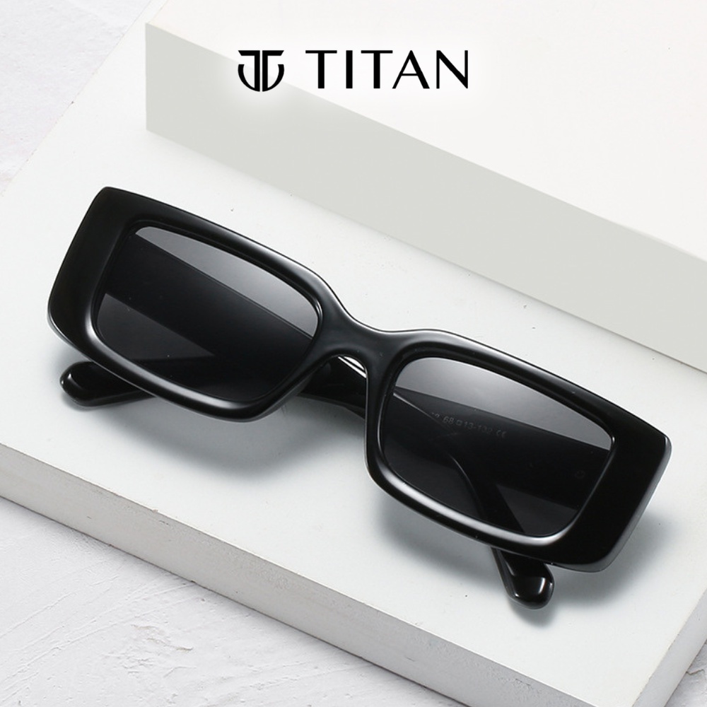 Kính râm nam nữ Off White, mắt kính mát đen thời trang unisex cá tính, kính gọng vuông thay mắt tròn cận được Titan Shop