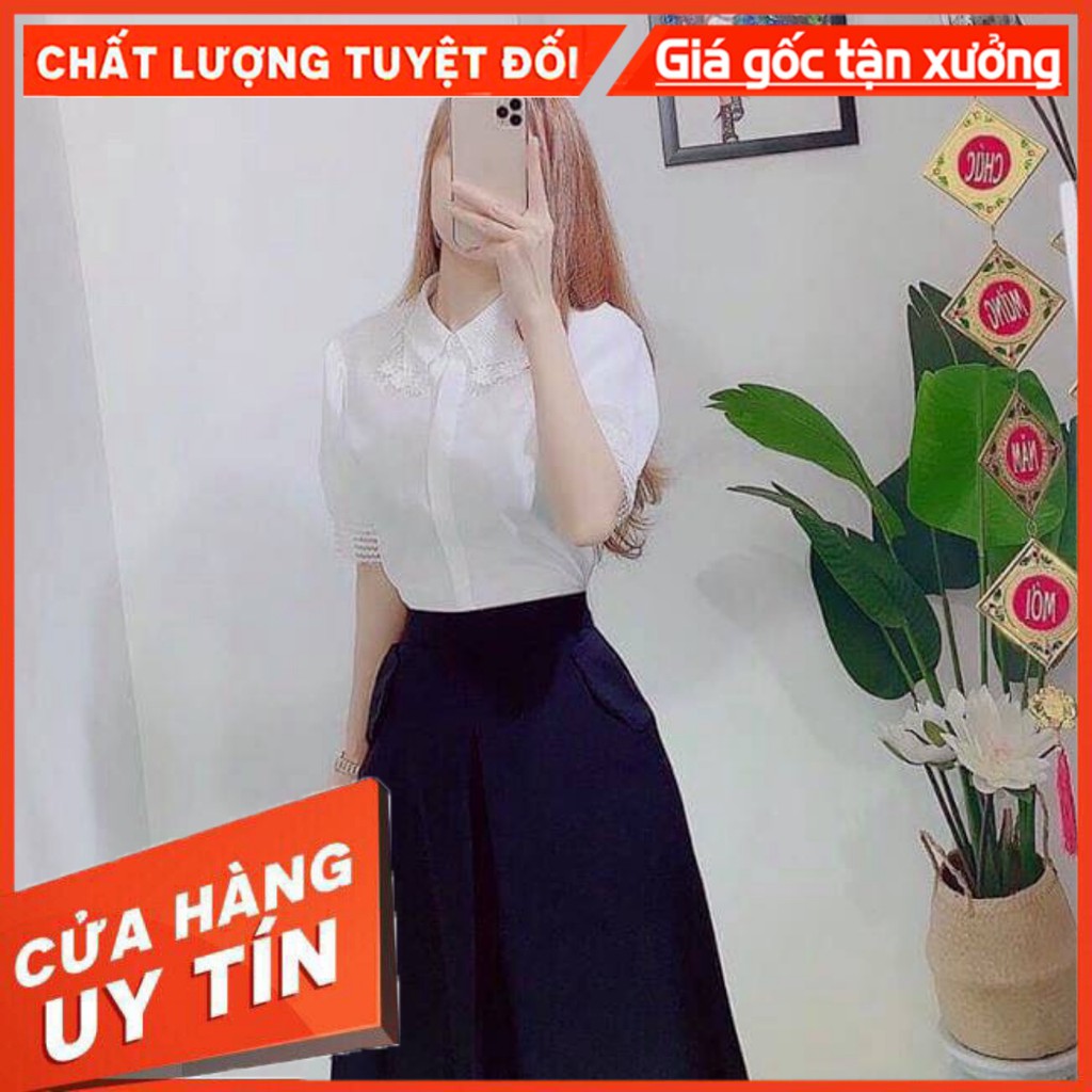 Quần Giả Chân Váy Quần Rộng Ống Sớ Dáng Suông Co Dãn Nhe Không Nhăn Nhàu