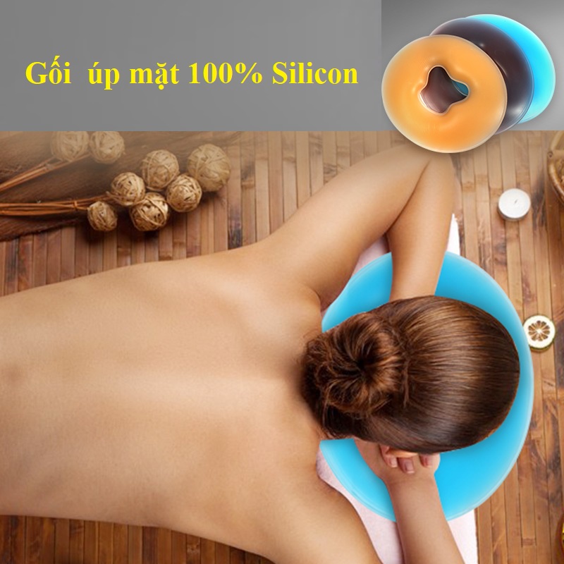 Gối Silicon úp mặt dùng trong Massage- Spa - Thẩm mỹ viện- 100% Silicon- Hàng xịn