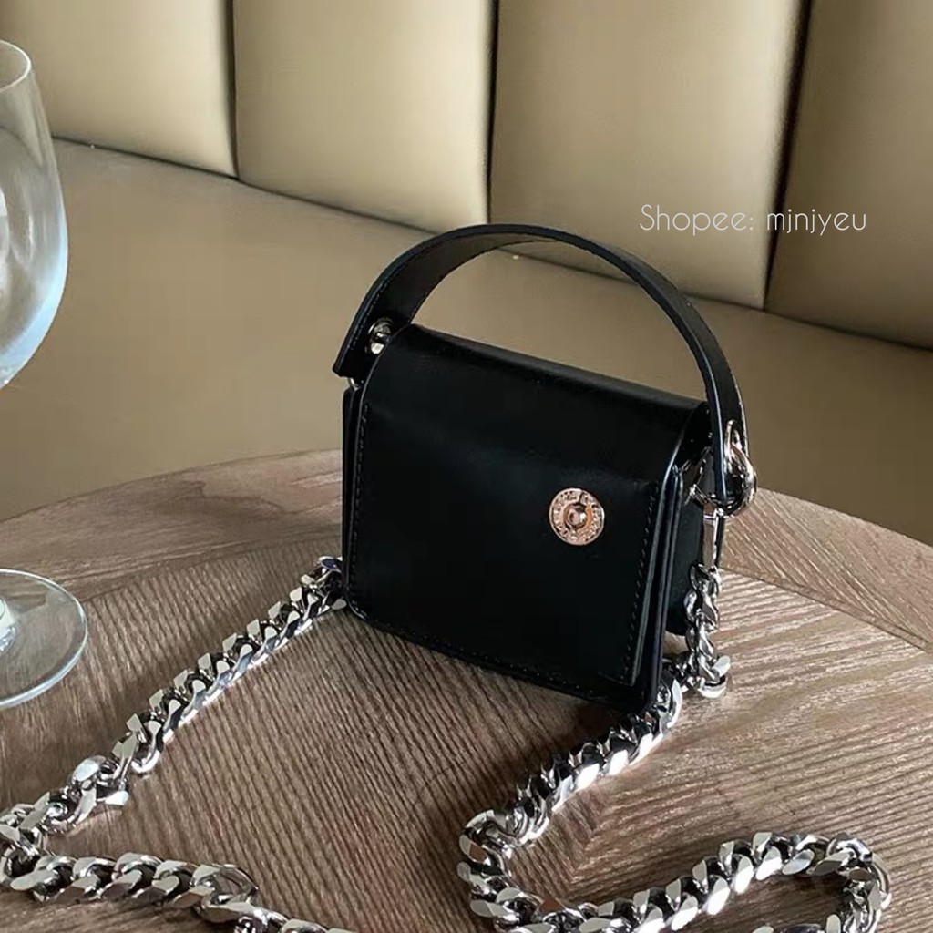 TÚI ĐEO CHÉO KIÊM VÍ MINI DÂY XÍCH ĐẠI VUÔNG SIÊU HOT TREND