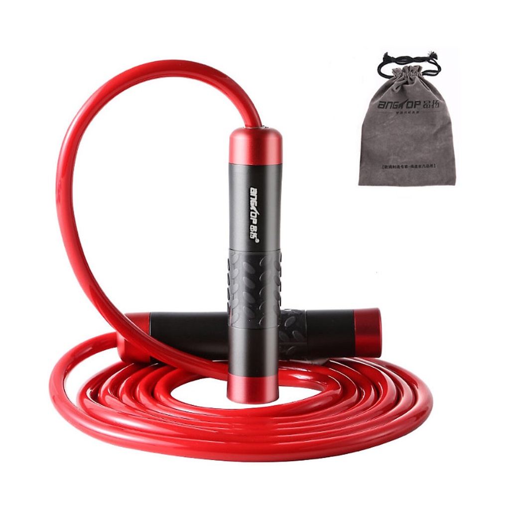 Dây nhảy thể lực CLEACCO trọng lượng 400g, tay cầm kim loại ( dùng trong Boxing, Muay Thai ), tặng kèm túi BORO SPORT