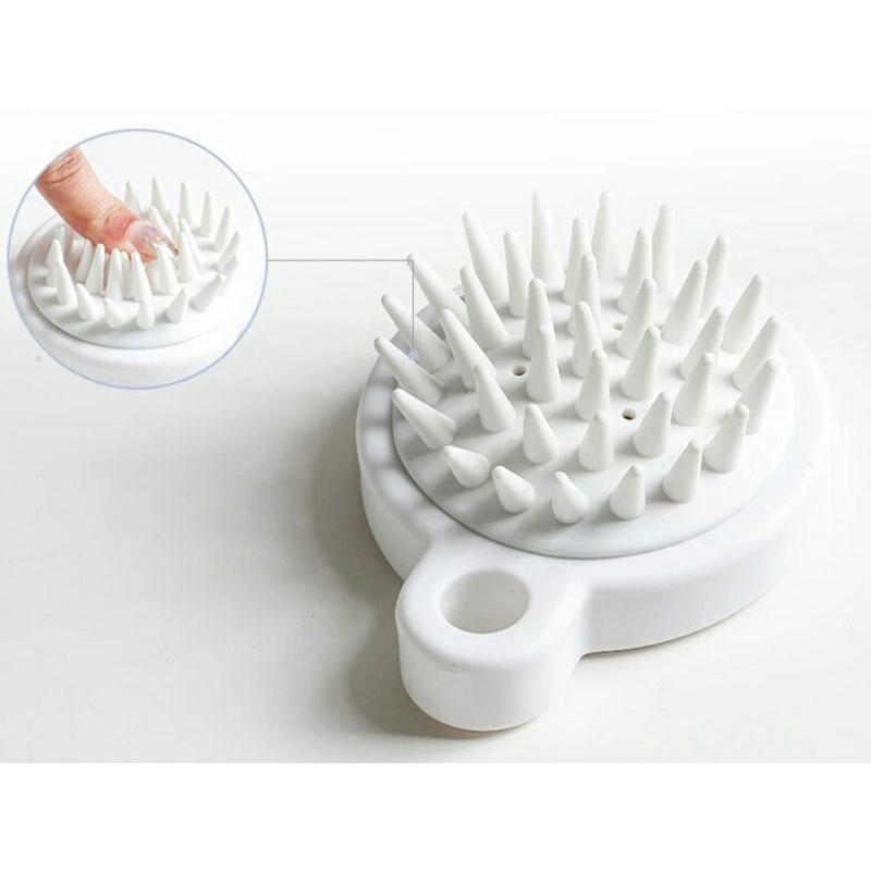 Lược Gội Đầu Silicon  Muji Xuất Nhật - Massage Đầu Giảm Stress - Ngăn Ngừa Và Kích Thích Mọc Tóc