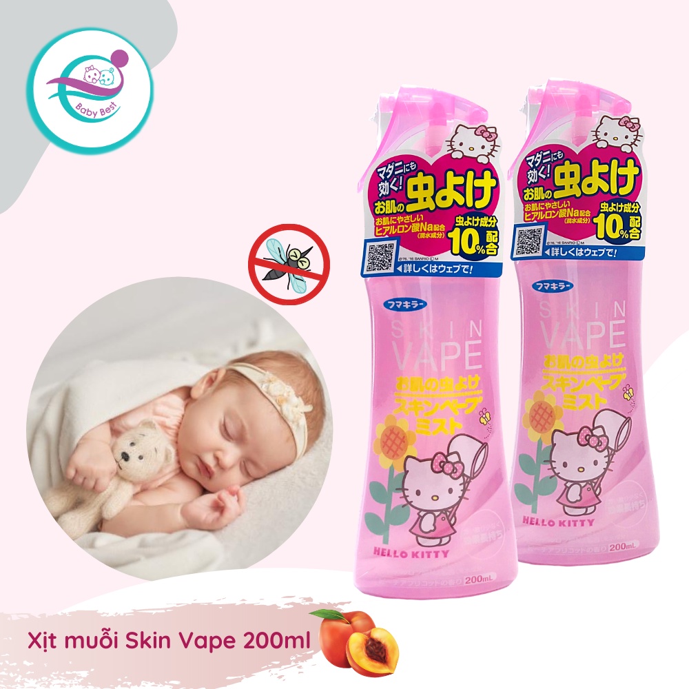 Xịt chống muỗi và côn trùng Skin Vape Nhật Bản 200ml cho trẻ em