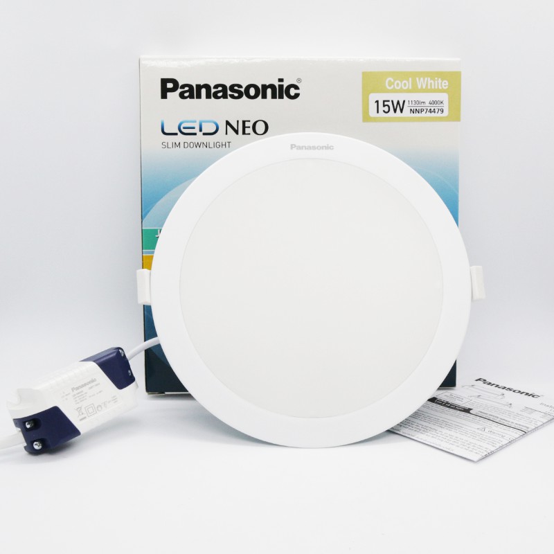Đèn LED downlight tròn âm trần NEO Slim 15W lỗ khoét 150mm ánh sáng Trắng - Vàng - Trung tính