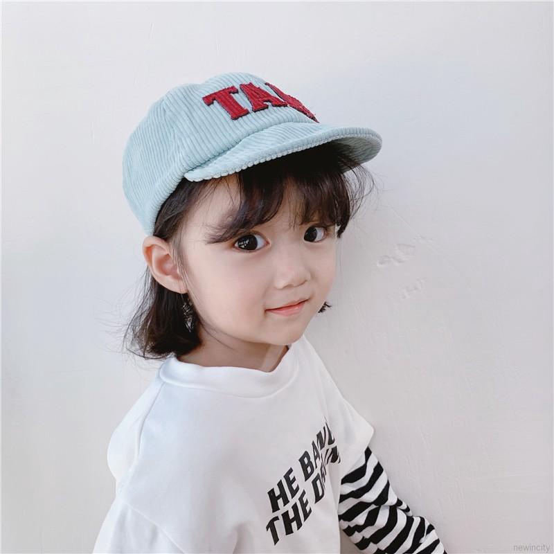 Mũ lưỡi trai có họa tiết thêu kiểu dáng Hàn Quốc cho bé gái