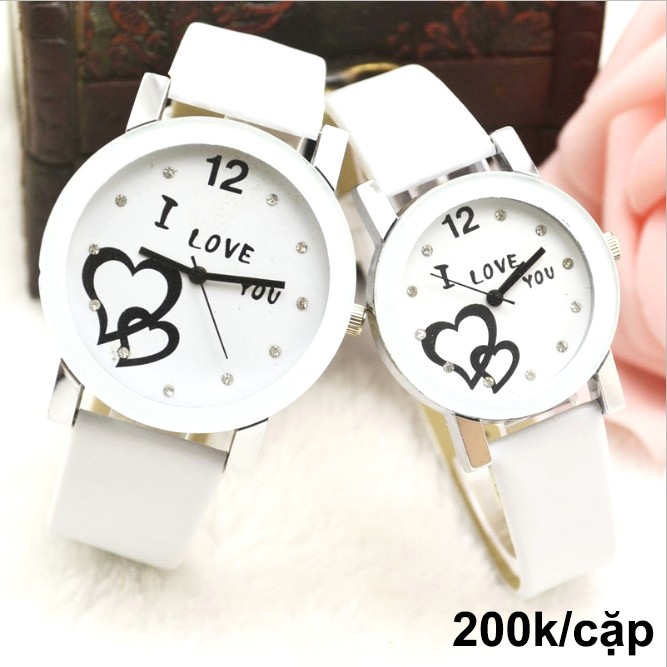 Đồng Hồ Cặp Đôi Nam Nữ I Love You [FREE SHIP]