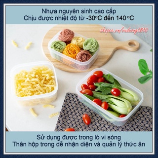 Hộp nhựa đựng thực phẩm chữ nhật Inochi - (kháng khuẩn khử mùi, không chứa BPA, dung tích từ 500ml đến 2500ml)