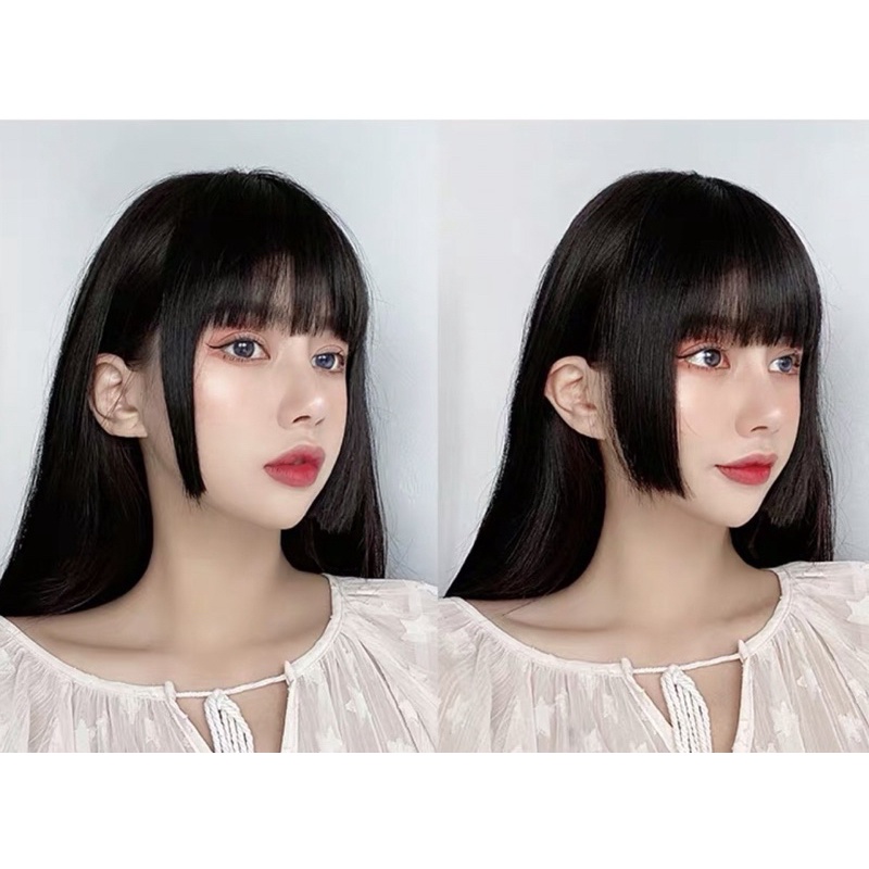 Tóc giả nữ mái 😝FREESHIP😝 Tóc giả mái thưa dày nhật bản có mai dày