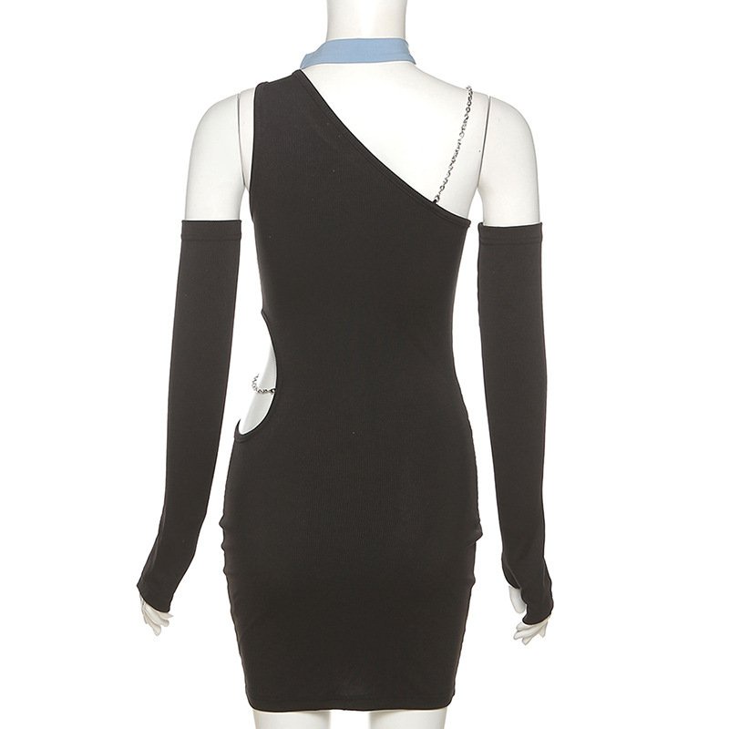 Đầm cotton ngắn tay màu sắc thời trang cho nữ