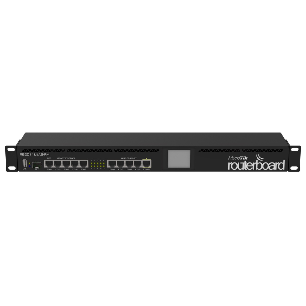 Cân bằng tải Router Rackmount Mikrotik RB2011UiAS-RM - Hàng nhập khẩu