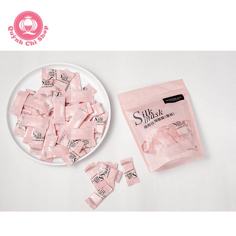 Mặt nạ nén túi zip 50-100 viên Maycreate nội địa Trung - cấp ẩm, làm dịu, làm mát da