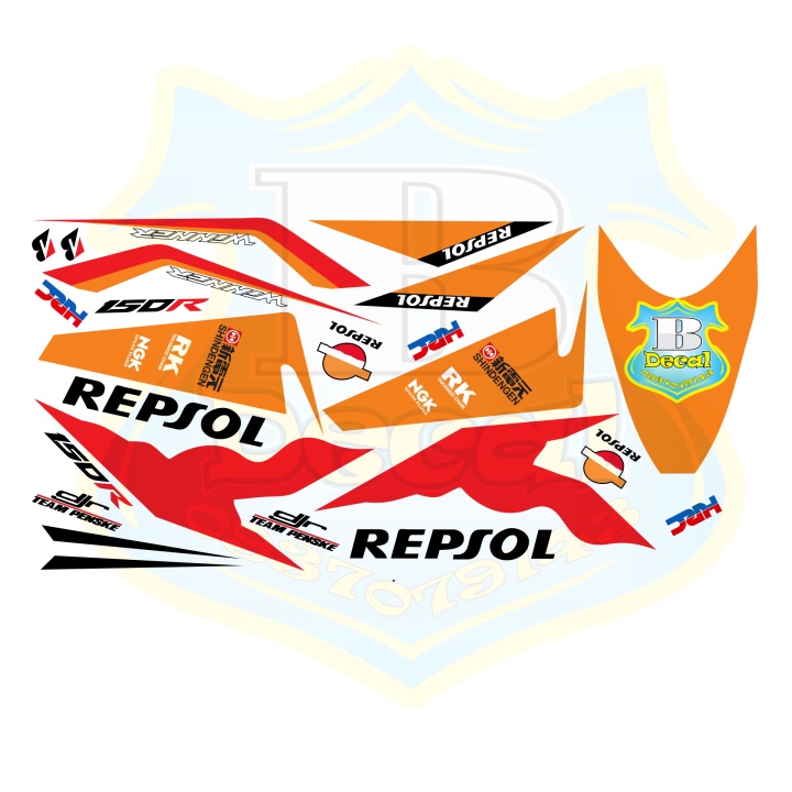 ( Quí khách vui lòng mang ra tiệm cho thợ dán ) Tem winner X hayabusa đen