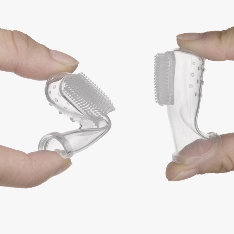 Bàn chải ngón tay mềm mại làm sạch răng cho thú cưng