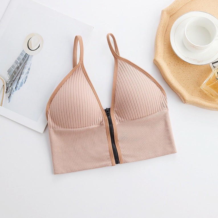 ÁO BRA KHÓA NGỰC. Kiểu croptop siêu ngầu. đủ màu như hình phù hợp các bạn từ 40kg tới 55kg.