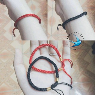 VÒNG TAY CHỈ ĐỎ ĐEN [NHƯ HÌNH]