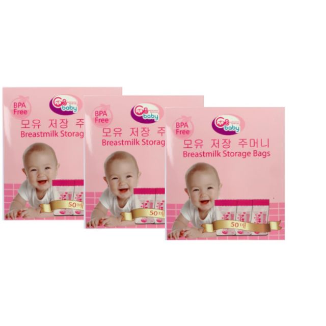10 hộp túi trữ sữa gb baby 250ml ( hộp 50 túi )