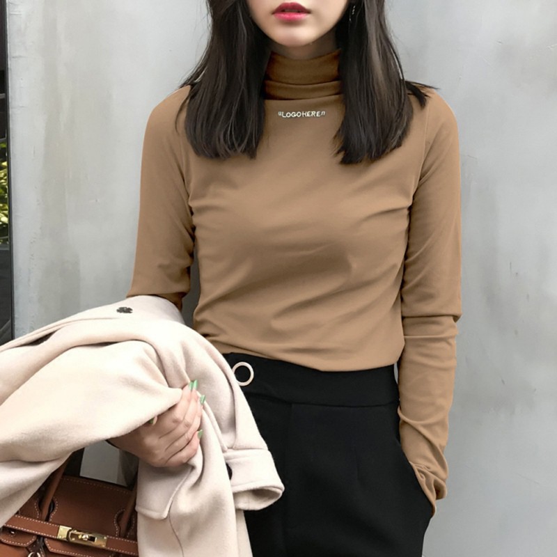 Áo thun nữ cổ tròn dài tay thêu chữ B