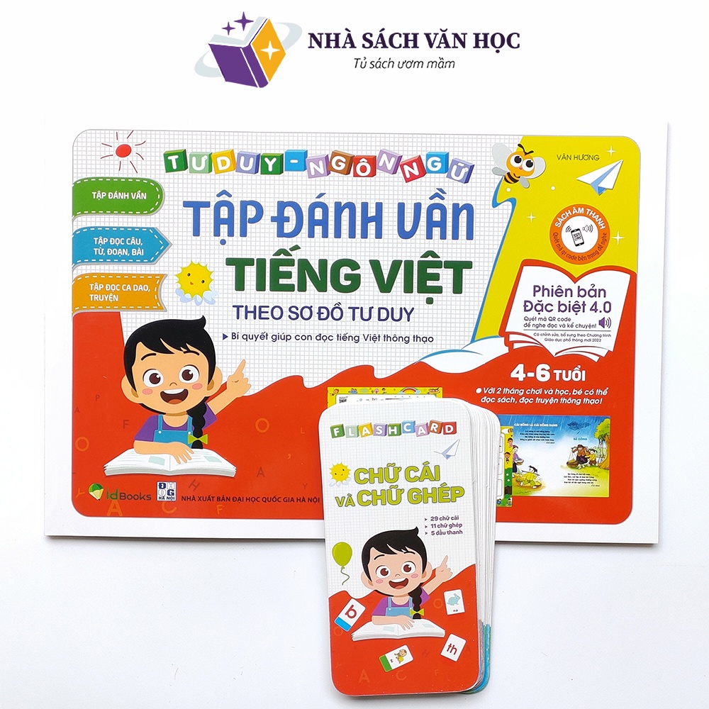 Sách - Tập Đánh Vần Tiếng Việt - Tư Duy Ngôn Ngữ - Bí Quyết Giúp Con Đọc Tiếng Việt Thông Thạo 4-6 Tuổi (Phiên Bản 4.0)